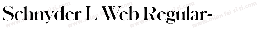 Schnyder L Web Regular字体转换